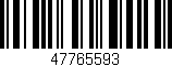 Código de barras (EAN, GTIN, SKU, ISBN): '47765593'