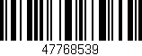 Código de barras (EAN, GTIN, SKU, ISBN): '47768539'