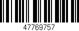 Código de barras (EAN, GTIN, SKU, ISBN): '47769757'