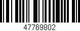 Código de barras (EAN, GTIN, SKU, ISBN): '47769802'