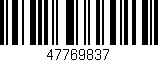 Código de barras (EAN, GTIN, SKU, ISBN): '47769837'
