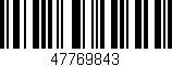 Código de barras (EAN, GTIN, SKU, ISBN): '47769843'