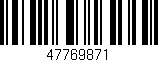 Código de barras (EAN, GTIN, SKU, ISBN): '47769871'