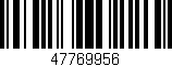 Código de barras (EAN, GTIN, SKU, ISBN): '47769956'