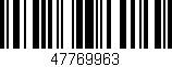 Código de barras (EAN, GTIN, SKU, ISBN): '47769963'