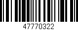 Código de barras (EAN, GTIN, SKU, ISBN): '47770322'