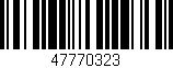 Código de barras (EAN, GTIN, SKU, ISBN): '47770323'