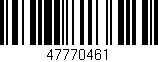 Código de barras (EAN, GTIN, SKU, ISBN): '47770461'