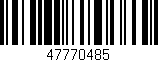 Código de barras (EAN, GTIN, SKU, ISBN): '47770485'