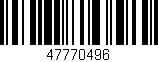 Código de barras (EAN, GTIN, SKU, ISBN): '47770496'