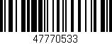 Código de barras (EAN, GTIN, SKU, ISBN): '47770533'