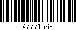 Código de barras (EAN, GTIN, SKU, ISBN): '47771568'