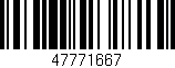 Código de barras (EAN, GTIN, SKU, ISBN): '47771667'