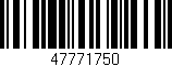 Código de barras (EAN, GTIN, SKU, ISBN): '47771750'