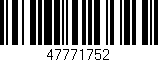 Código de barras (EAN, GTIN, SKU, ISBN): '47771752'