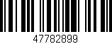 Código de barras (EAN, GTIN, SKU, ISBN): '47782899'