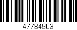 Código de barras (EAN, GTIN, SKU, ISBN): '47784903'