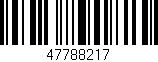 Código de barras (EAN, GTIN, SKU, ISBN): '47788217'