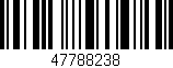 Código de barras (EAN, GTIN, SKU, ISBN): '47788238'
