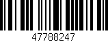 Código de barras (EAN, GTIN, SKU, ISBN): '47788247'