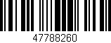 Código de barras (EAN, GTIN, SKU, ISBN): '47788260'