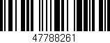 Código de barras (EAN, GTIN, SKU, ISBN): '47788261'