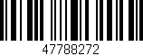 Código de barras (EAN, GTIN, SKU, ISBN): '47788272'