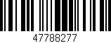 Código de barras (EAN, GTIN, SKU, ISBN): '47788277'