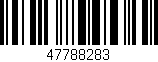 Código de barras (EAN, GTIN, SKU, ISBN): '47788283'