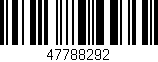 Código de barras (EAN, GTIN, SKU, ISBN): '47788292'