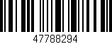 Código de barras (EAN, GTIN, SKU, ISBN): '47788294'