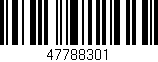 Código de barras (EAN, GTIN, SKU, ISBN): '47788301'