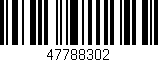 Código de barras (EAN, GTIN, SKU, ISBN): '47788302'