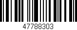Código de barras (EAN, GTIN, SKU, ISBN): '47788303'