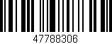 Código de barras (EAN, GTIN, SKU, ISBN): '47788306'