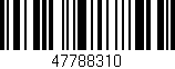 Código de barras (EAN, GTIN, SKU, ISBN): '47788310'