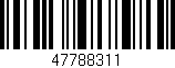 Código de barras (EAN, GTIN, SKU, ISBN): '47788311'
