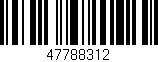 Código de barras (EAN, GTIN, SKU, ISBN): '47788312'