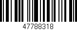 Código de barras (EAN, GTIN, SKU, ISBN): '47788318'