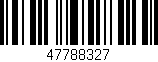 Código de barras (EAN, GTIN, SKU, ISBN): '47788327'