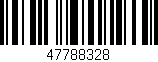 Código de barras (EAN, GTIN, SKU, ISBN): '47788328'