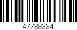 Código de barras (EAN, GTIN, SKU, ISBN): '47788334'