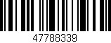 Código de barras (EAN, GTIN, SKU, ISBN): '47788339'