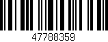 Código de barras (EAN, GTIN, SKU, ISBN): '47788359'