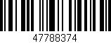 Código de barras (EAN, GTIN, SKU, ISBN): '47788374'