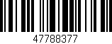 Código de barras (EAN, GTIN, SKU, ISBN): '47788377'