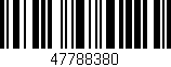 Código de barras (EAN, GTIN, SKU, ISBN): '47788380'