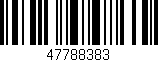 Código de barras (EAN, GTIN, SKU, ISBN): '47788383'