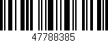 Código de barras (EAN, GTIN, SKU, ISBN): '47788385'