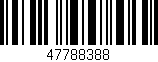 Código de barras (EAN, GTIN, SKU, ISBN): '47788388'